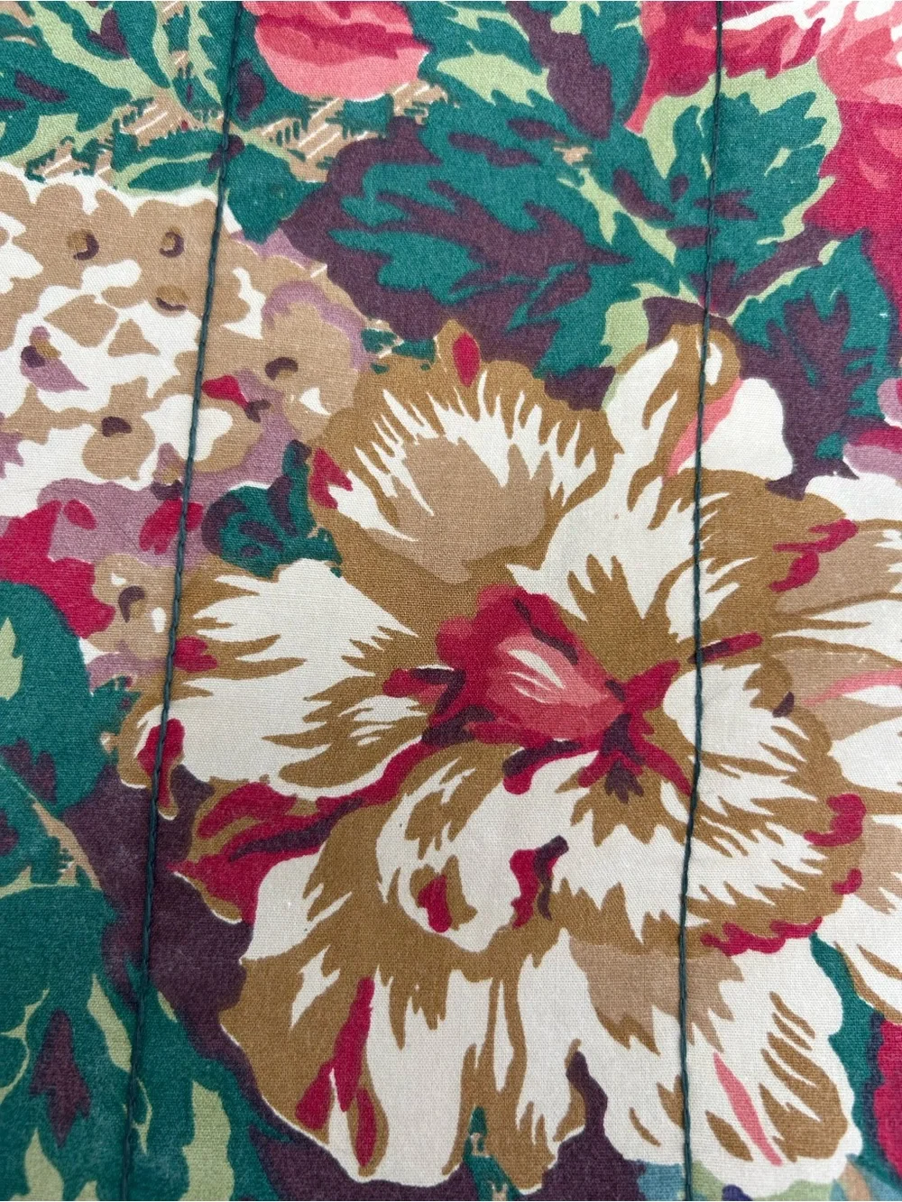 Vintage Ralph Lauren Catherine Red Green Floral Window Valances Lot of Two 17x79